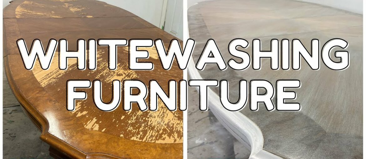 How I Whitewashed a Dining Room Table