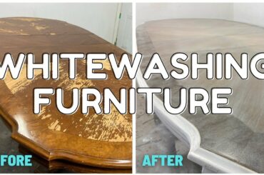 How I Whitewashed a Dining Room Table