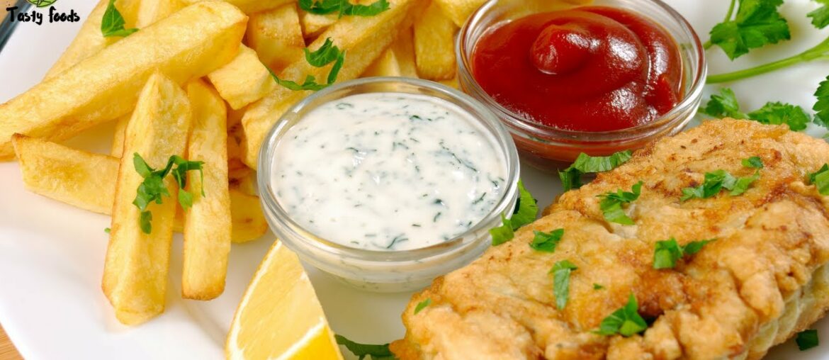 Classic British Fish And Chips Recipe | Fried Fish with French Fries Recipe | Tasty Foods