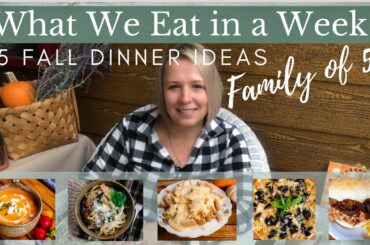 What We Eat in a Week| Family of 5 - Fall Dinner Ideas