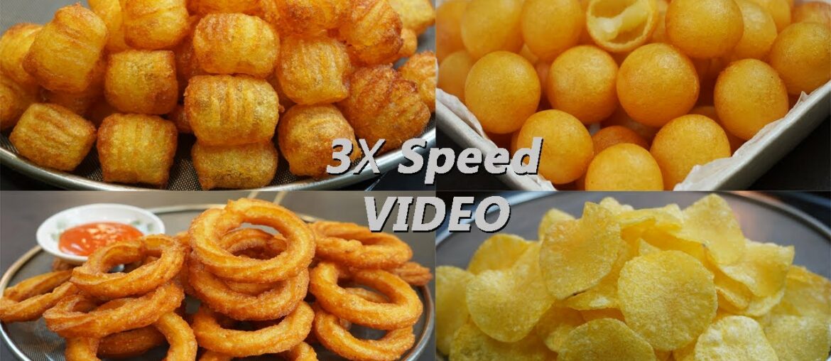 5 Easy Crispy French Fries Recipes ! 3x Speed Video ! 4K ! Cooking Kun