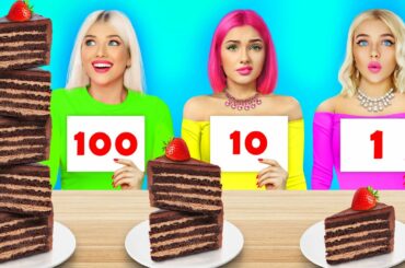 100 Layers of Chocolate Food Challenge | Epic Battle With Sweets For 24 HRS by RATATA CHALLENGE