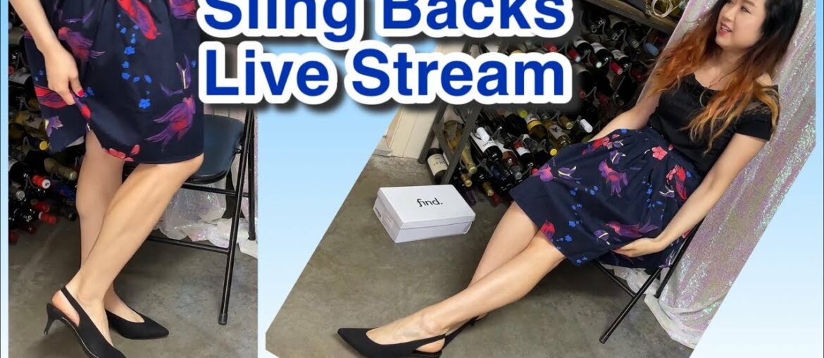 Sling Backs Heels Shoeplay Dangle Live Stream, Pantyhose Nylons Stockings Tights Try On Review