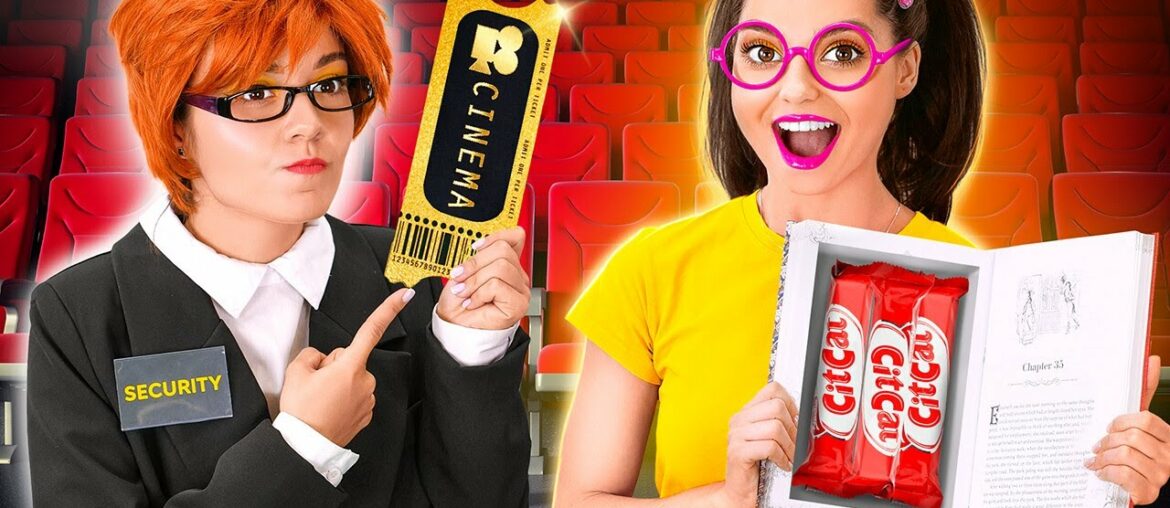 HOW TO SNEAK FOOD A MOVIE || Secret Snacks and Sweets From Parents by 123GO! SCHOOL