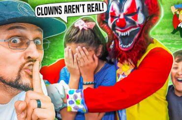 HALLOWEEN Killer Clowns in the Backyard Prank! (FV Family Scary Movie)