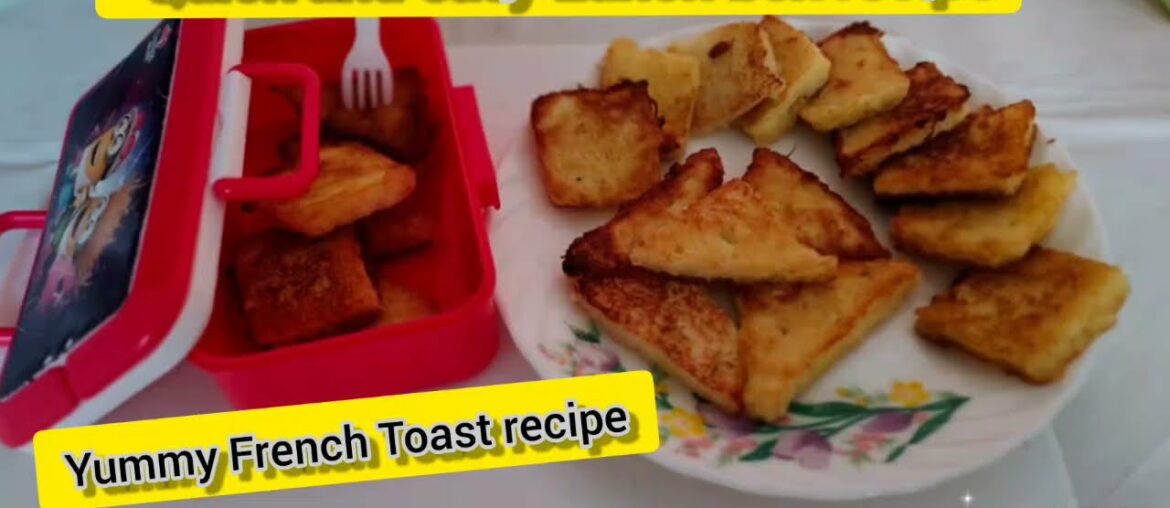 French toast recipe for kids lunch box / easy yummy French Toast by Aini Ka Kitchen