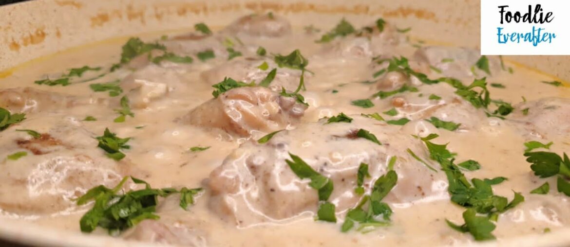 Chicken Fricassee | One Pan Creamy French Chicken Stew | Foodlie Everafter *-*