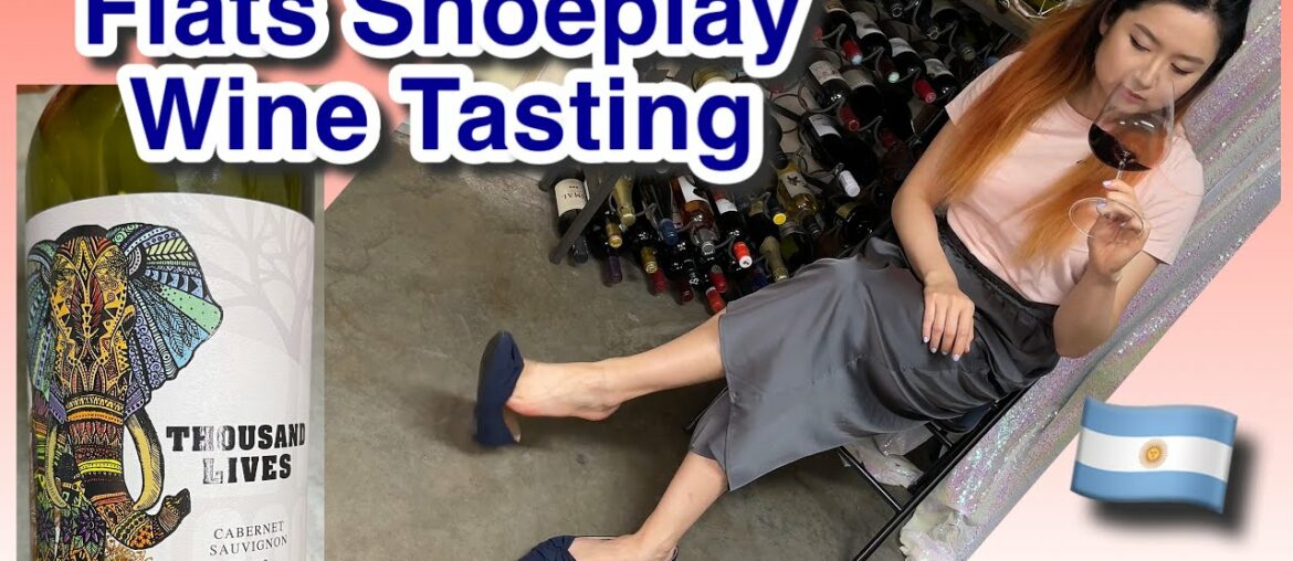 Navy Flats Shoe Play Dangling Wine Tasting, Argentina Cabernet Sauvignon
