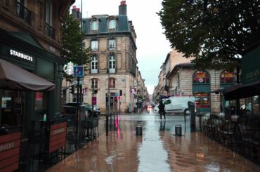 Walking in the Heavy rain morning walk Bordeaux 4k France |Oct 2021| Rain sounds for sleeping ASMR