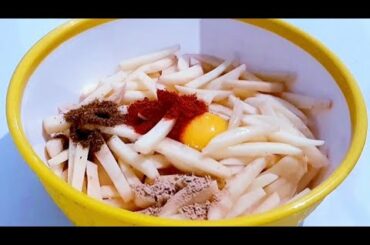 Crispy Egg French Fries Recipe || Easy French Fries Recipe Malayalam || Egg Potato Snacks Recipe