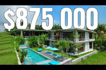 Inside a Breathtaking Turquoise Home Surrounded by Rice field ( House Tour)