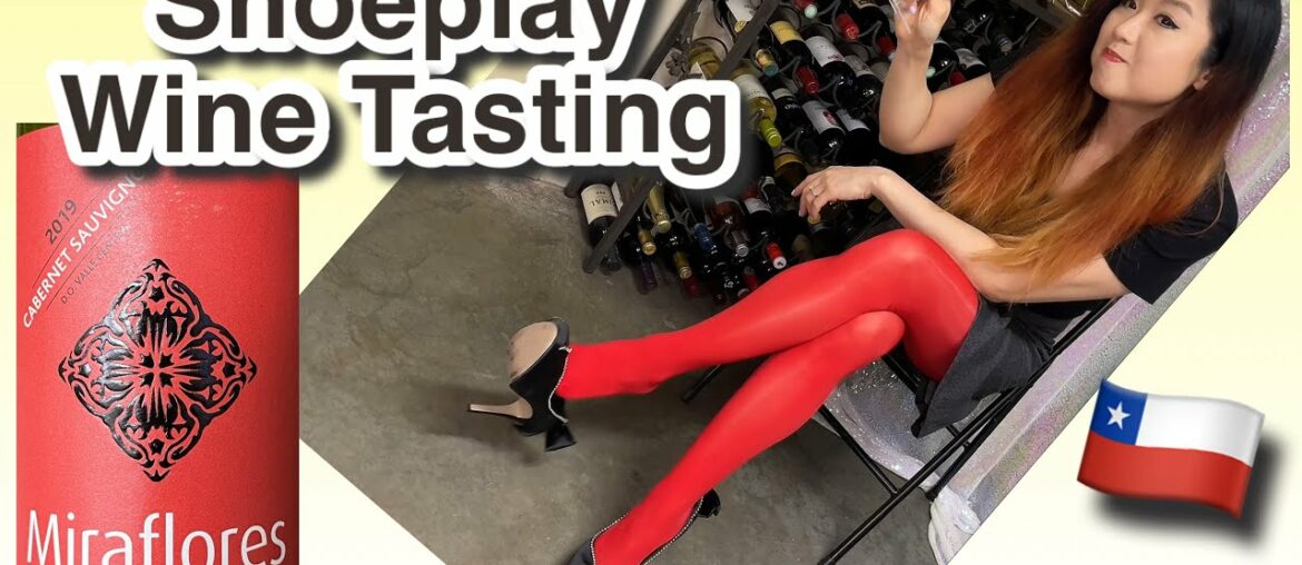 Red Hose Red Wine Black Heels Shoeplay, Cabernet Sauvignon Tasting Red Hose Red Wine Black Heels Shoeplay, Cabernet Sauvignon Tasting