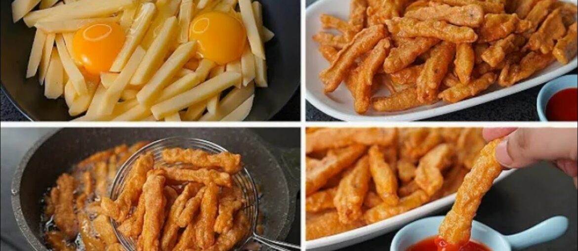 Crispy Egg French Fries Recipe | Easy Egg French Fries | Egg Snacks Recipe | BK cooking channel