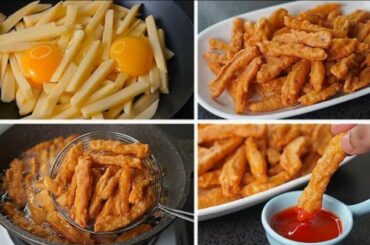 Crispy Egg French Fries Recipe | Easy Egg French Fries | Egg Snacks Recipe | BK cooking channel
