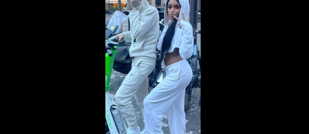 Central Cee and Kenza in Paris, France together