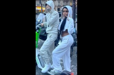 Central Cee and Kenza in Paris, France together