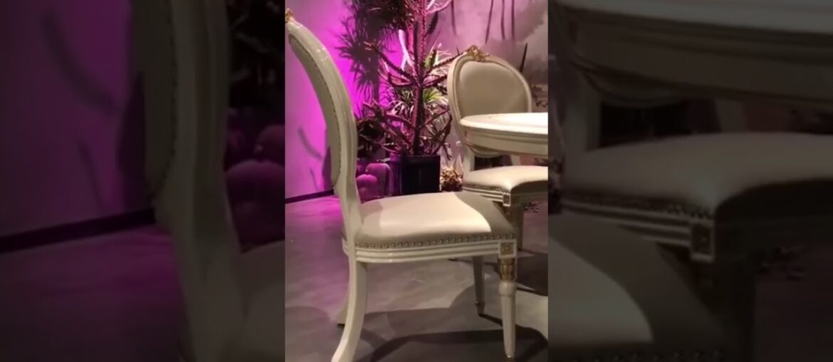 OE-FASHION luxury French style round dining table and chairs with 6 chairs 1.5m dining table set