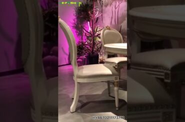 OE-FASHION luxury French style round dining table and chairs with 6 chairs 1.5m dining table set