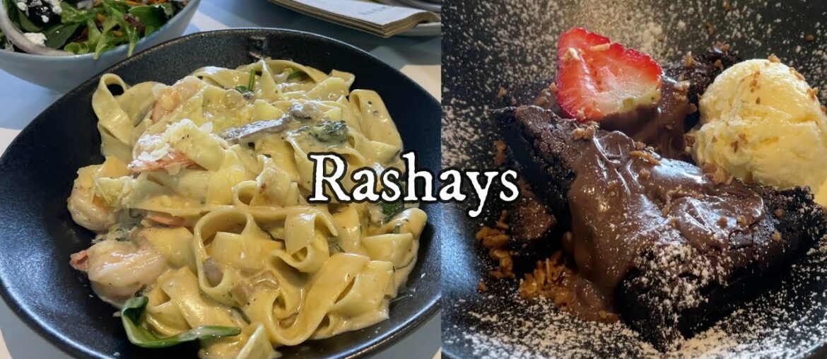 RASHAYS - Creamy Prawn Pasta, Cheese Burger & Fries and Browine with Nutella Sauce + Ice Cream