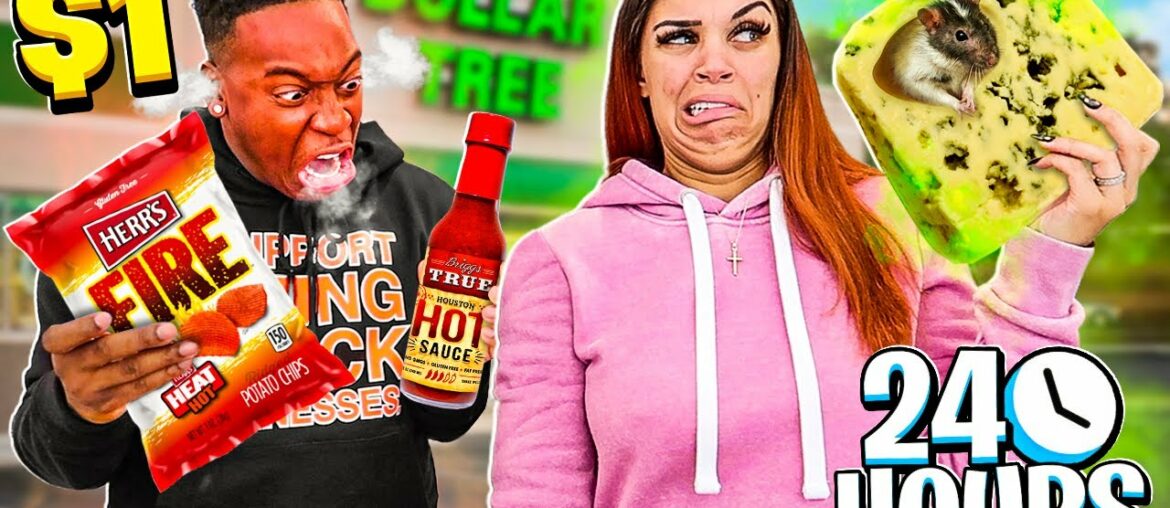 EATING DOLLAR STORE FOODS FOR 24 HOURS CHALLENGE **BAD IDEA** EATING DOLLAR STORE FOODS FOR 24 HOURS CHALLENGE **BAD IDEA**