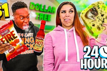 EATING DOLLAR STORE FOODS FOR 24 HOURS CHALLENGE **BAD IDEA**