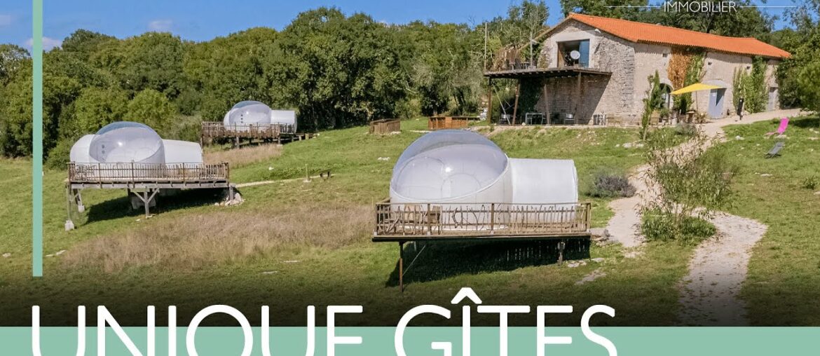 Beautiful renovated stone barn, idyllic setting with gite and 4 glamping bubble tents. Ref. A08127 Beautiful renovated stone barn, idyllic setting with gite and 4 glamping bubble tents. Ref. A08127