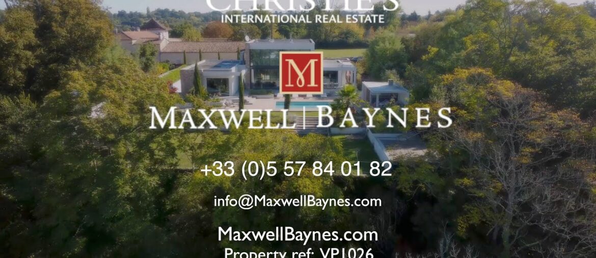 Beautiful contemporary villa for sale, Camblanes-et-Meynac near Bordeaux, France. VP1026