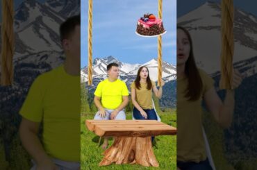 French fries or cake? #shorts Food challenge by Tiktomiki