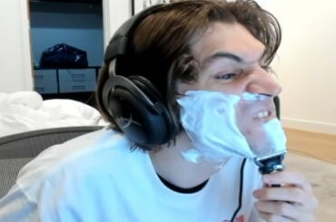 xQc randomly starts shaving on stream again...