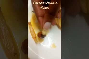 Forget Using A Fork, Just Use A French Fry! #shorts #food #satisfying