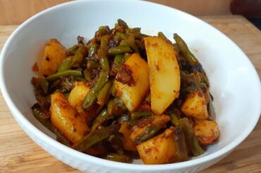 Green Bean Recipe/French Beans ki Sabzi/Green Beans & Potato Recipe/Healthy Vegetarian Food Recipe