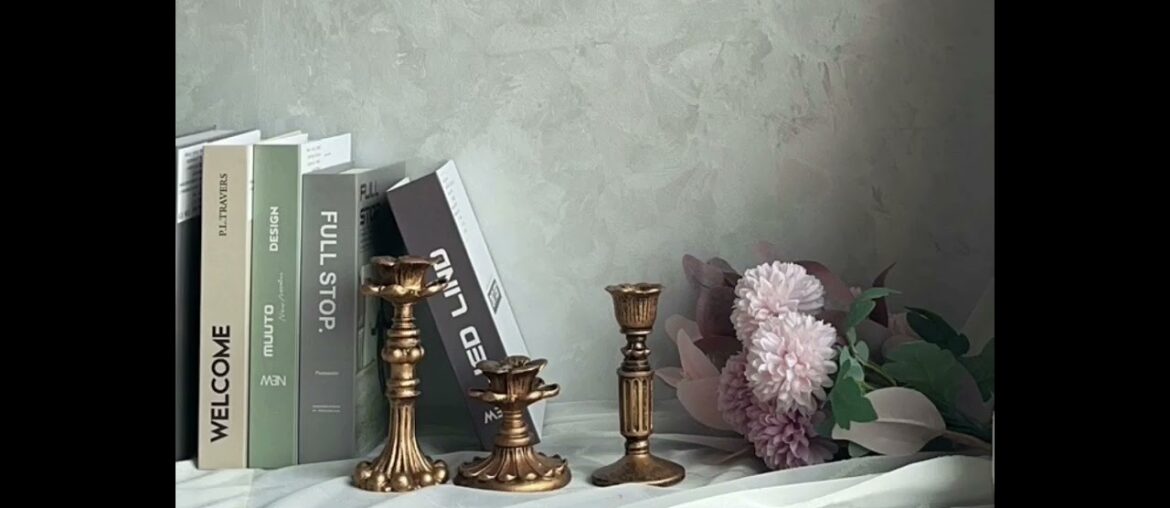 Vintage French style resin candlesticks Vintage French style resin candlesticks