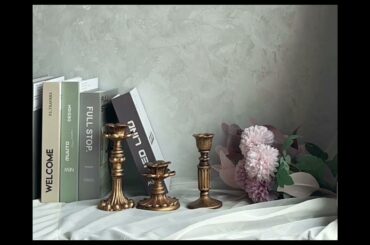 Vintage French style resin candlesticks