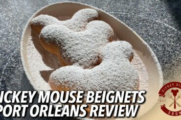 Enjoying Mickey Mouse Beignets at Port Orleans French Quarter