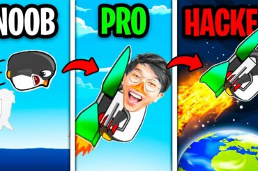 NOOB vs PRO vs HACKER In LEARN TO FLY!? (ALL LEVELS!)