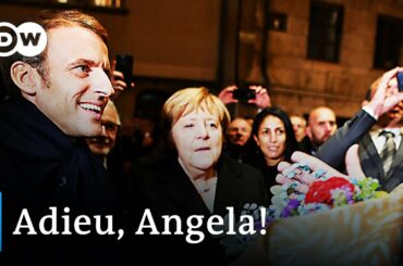 France's Macron pays tribute, bids 'adieu' to Merkel | DW News