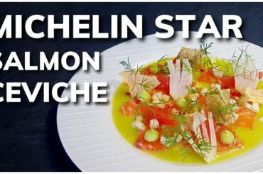 Fine dining SALMON CEVICHE recipe (Michelin Star Cooking At Home)