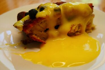 A Very Tradional Bread And Butter Pudding with Custard