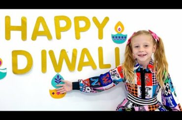 Nastya and Dad are celebrating Diwali