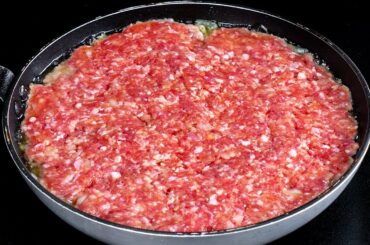 A real TART recipe! Royal DINNER in the pan - with MEAT and POTATOES