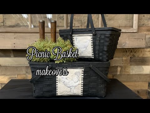 Picnic Baskets || New IOD Transfers || French Country Farmhouse Picnic Baskets || New IOD Transfers || French Country Farmhouse