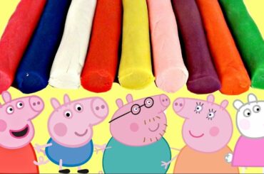 How to Make Play-doh Creations with Peppa Pig & Family using Cookie Cutters