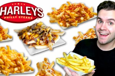 I tried Charleys Philly Steaks GOURMET FRIES! Full Menu Review!