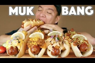 MUST TRY!!! HOMEMADE GOURMET HOT DOGS MUKBANG | COLLAB with @Joleanne TV