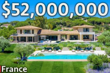 Touring a $52,000,000 Mediterranean Mega Estate With 3 Homes in Saint Tropez, France