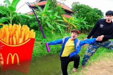 Squad XMAN Nerf Guns Fight Criminal Dispute French Fries Fast Food Battle | Battle Nerf War