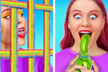 FAIRE ENTRER DE LA NOURRITURE ORIGINALEMENT || Astuces Scolaires et  Alimentaires par 123 GO! GOLD