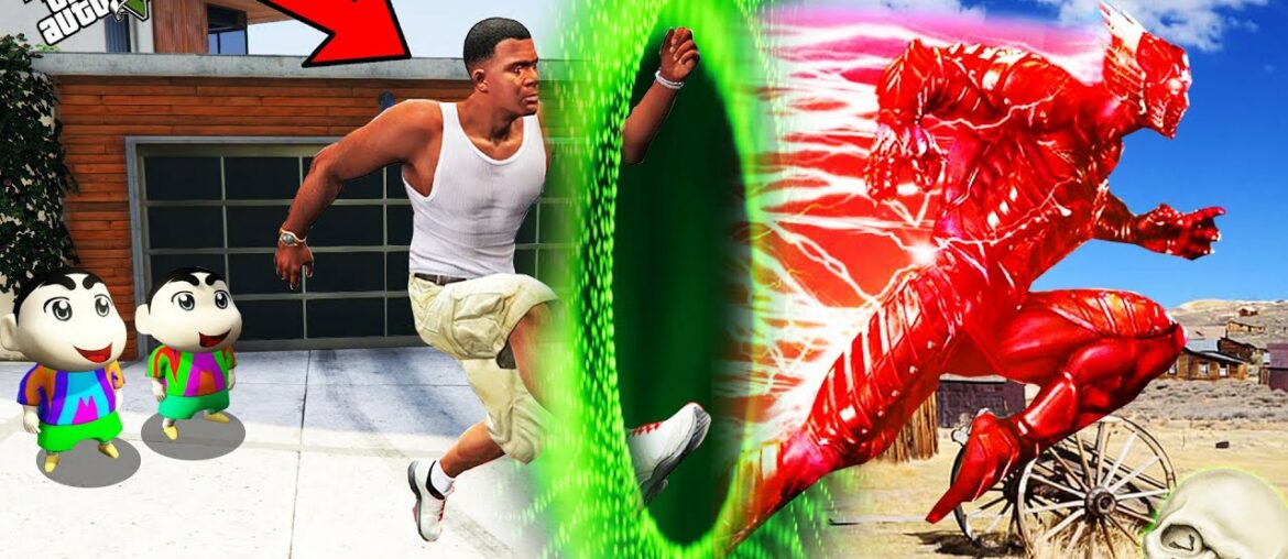 GTA 5 : Franklin Travels To Other World Through Portal in GTA 5 ! (GTA 5 mods)