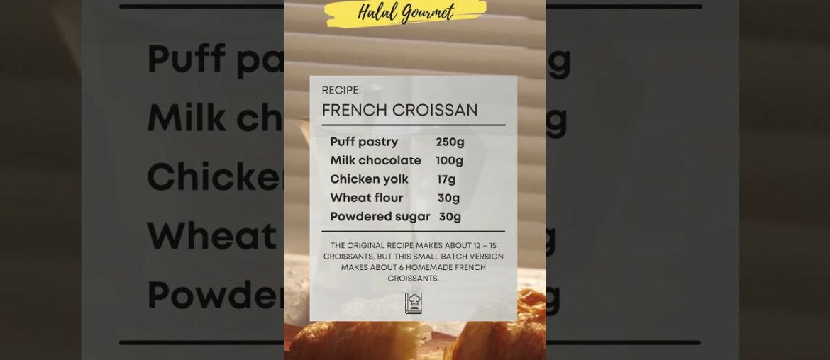 Recipe French Croissant  | Halal Tasty #shorts