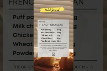Recipe French Croissant  | Halal Tasty #shorts